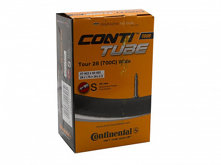 Велокамера Continental Tour 28" wide, 54-584/62-622, S42, велониппель, 01821610000
