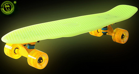 Penny board (пенни борд) Y-Scoo Big Fishskateboard Glow 27 402E-Y Yellow-Yellow
