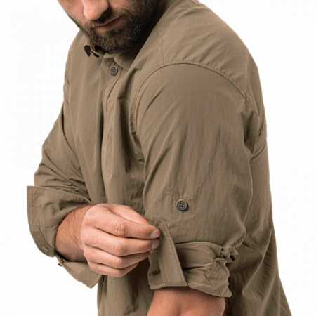 Рубашка мужская Jack Wolfskin Lakeside Roll-Up Shirt M sand dune