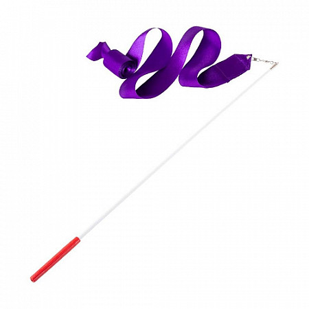 Лента для художественной гимнастики Amely 4 м с палочкой 46 см AGR-301 violet