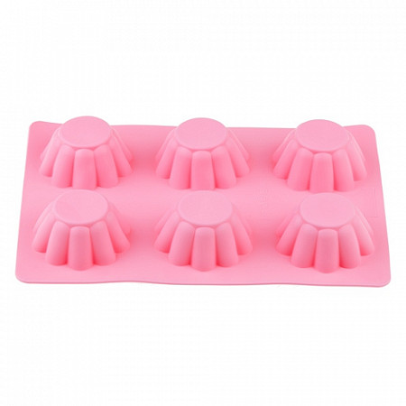 Форма для выпечки Perfecto Linea на 6 кексов 25.5 х 18 х 3 см pink 20-107227