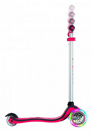 На картинке изображен Самокат Globber Primo Plus Lights 442-102-2 red Самокат Globber Primo Plus Lights 442-102-2 red