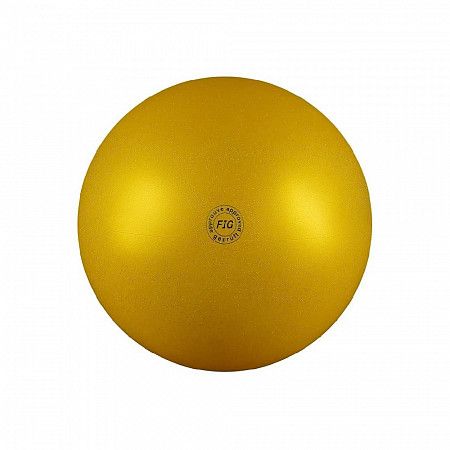 Мяч для художественной гимнастики Нужный спорт FIG металлик с блестками 19 см AB2801В yellow