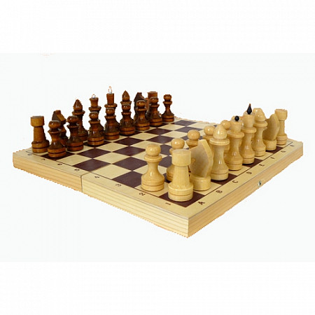 Шахматы обиходные парафинированные с доской арт. С-1в