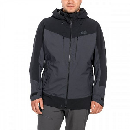 На картинке изображен Куртка Jack Wolfskin Ocean Storm Flex Jacket Men 1107581 grey Куртка Jack Wolfskin Ocean Storm Flex Jacket Men 1107581 grey