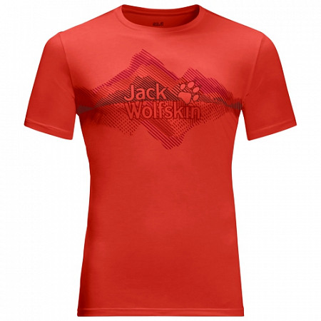 Футболка мужская Jack Wolfskin Crosstrail Graphic T M lava red