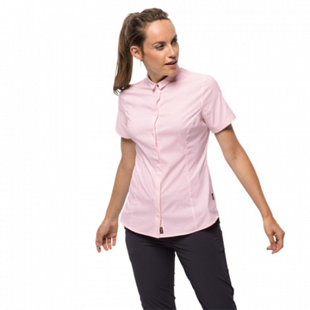 На картинке изображен Рубашка женская Jack Wolfskin Jwp Shirt W pale pink Рубашка женская Jack Wolfskin Jwp Shirt W pale pink