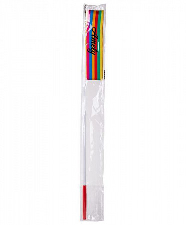 Лента для художественной гимнастики Amely 4 м с палочкой 46 см AGR-201 rainbow