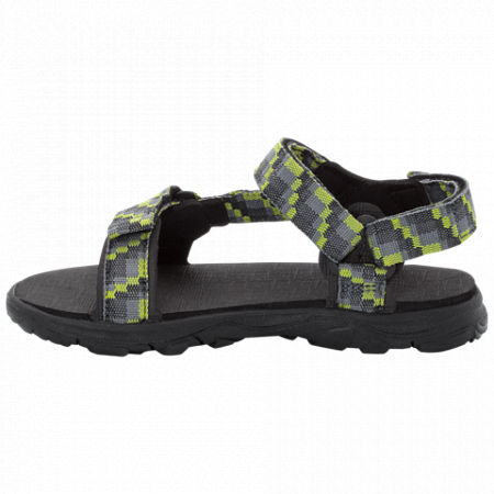 На картинке изображен Сандалии детские Jack Wolfskin Seven Seas 2 Sandal B green lime Сандалии детские Jack Wolfskin Seven Seas 2 Sandal B green lime