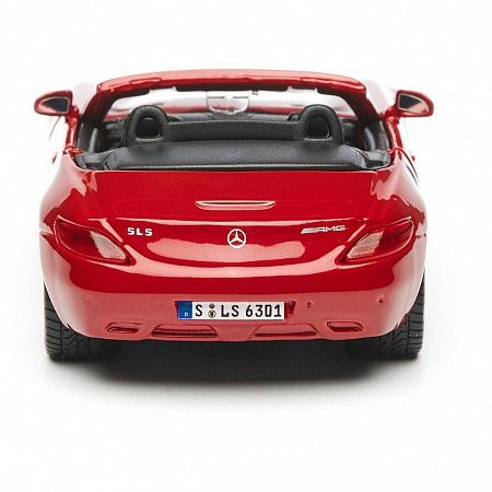 На картинке изображен Коллекционная машина Bburago 1:32 Mercedes-Benz SLS AMG Cabrio (18-43035) Red Коллекционная машина Bburago 1:32 Mercedes-Benz SLS AMG Cabrio (18-43035) Red