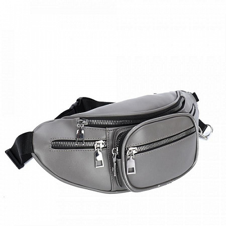 На картинке изображен Поясная сумка женская Ors Oro OMS-0154 grey Поясная сумка женская Ors Oro OMS-0154 grey