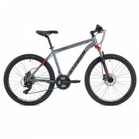 На картинке изображен Велосипед Stinger Graphite Evo 26" (2018) Grey Велосипед Stinger Graphite Evo 26" (2018) Grey