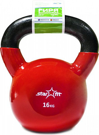 Гиря виниловая Starfit DB-401 16 кг red