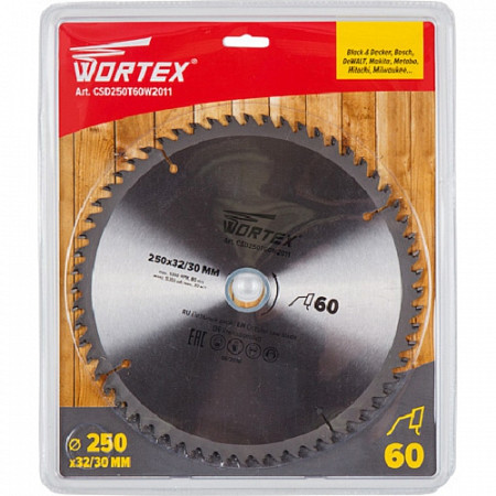 Диск пильный Wortex 250х32/3 см 60 зубьев CSD250T60W2011