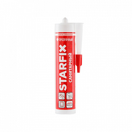 Герметик Starfix силиконовый санитарныйSanitary Silicone 260 мл transparent SM-57867-1