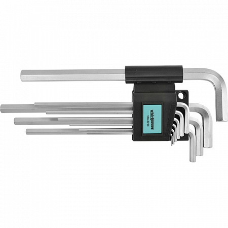Набор шестигранных ключей Whirlpower 1,5-12 мм, 10 предметов, экстра длинные 158-5210