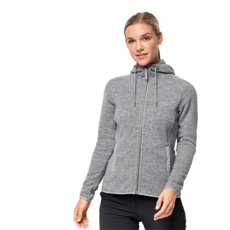 Джемпер женский Jack Wolfskin Patan Hooded Jacket W grey haze