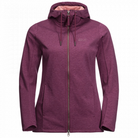 Джемпер женский Jack Wolfskin Riverland Hooded Jacket W wild berry