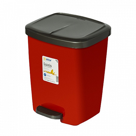Контейнер Drina для мусора с педалью Luxis 25 л 10314 red/black