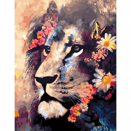 Набор красок для творчества с трафаретом для нанесения и кисточками Picasso Добрый лев PC4050421
