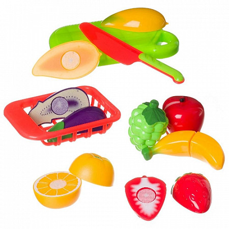 Игровой набор овощи и фрукты, резка на липучках  F6200