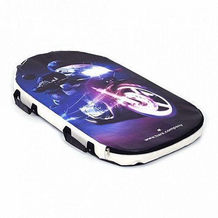 Санки-ледянка мягкая Барс Snowkid Байкер 80 см black/violet