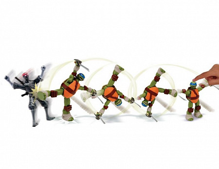 Игрушка Playmates Черепашки-Ниндзя Леонардо с супер приемом 91620 91638