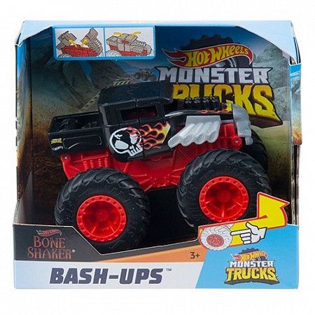 Машинка Hot Wheels Монстр Трак Bash-Ups Bone Shaker (GCF94 GCF95)