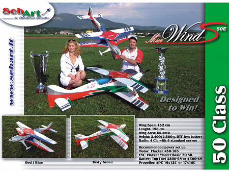 Набор для сборки самолета SebArt Miss Wind S 50E