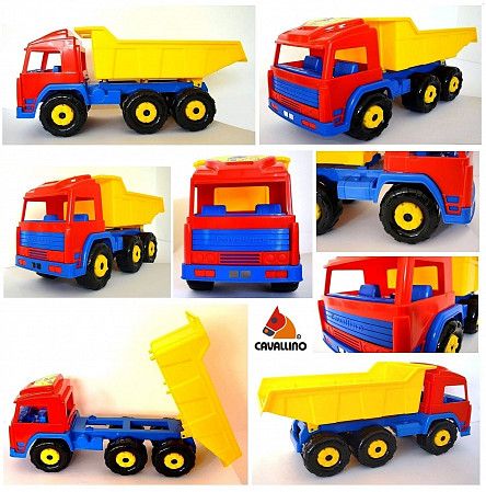 На картинке изображен Каталка автомобиль-самосвал Cavallino Silver 44402 Каталка автомобиль-самосвал Cavallino Silver 44402