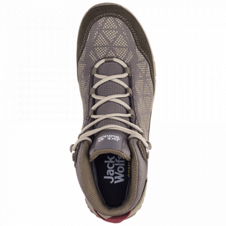 На картинке изображен Ботинки женские Jack Wolfskin Activate Xt Texapore Mid W clay / burgundy Ботинки женские Jack Wolfskin Activate Xt Texapore Mid W clay / burgundy