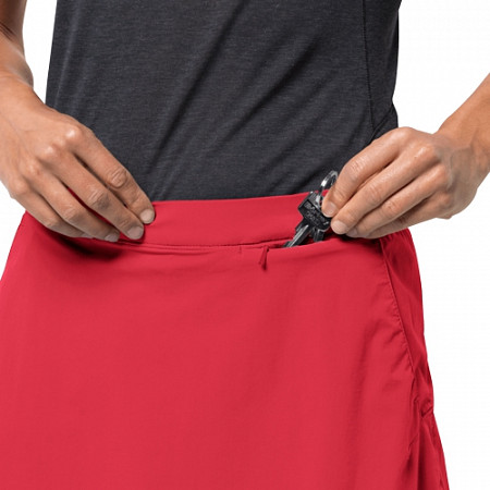 Юбка-шорты женская Jack Wolfskin Hilltop Trail Skort W tulip red