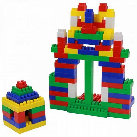 Конструктор Полесье Строитель 174 элемента в контейнере 50557