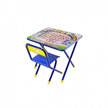 Набор детской складной мебели Demi №1 - "Алфавит" (стол складной детский модели ССД.12-01 + стул складной)