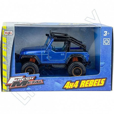 Машинка Maisto 2003 Jeep Wrangler Rubicon (21205) blue