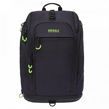 Городской рюкзак GRIZZLY RQ-906-12 /2 black/light green