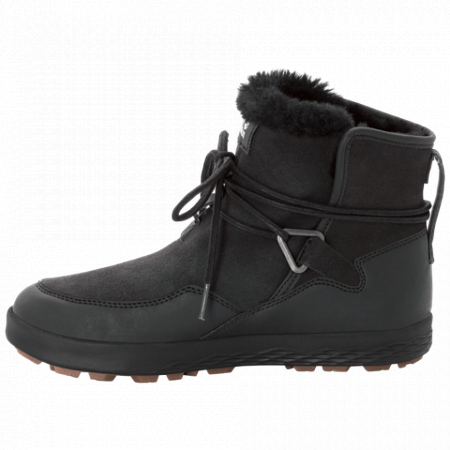 На картинке изображен Полуботинки женские Jack Wolfskin Auckland Wt Texapore Boot W black / black Полуботинки женские Jack Wolfskin Auckland Wt Texapore Boot W black / black