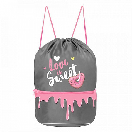 На картинке изображен Мешок для обуви GRIZZLY OM-12-2 /2 grey Мешок для обуви GRIZZLY OM-12-2 /2 grey