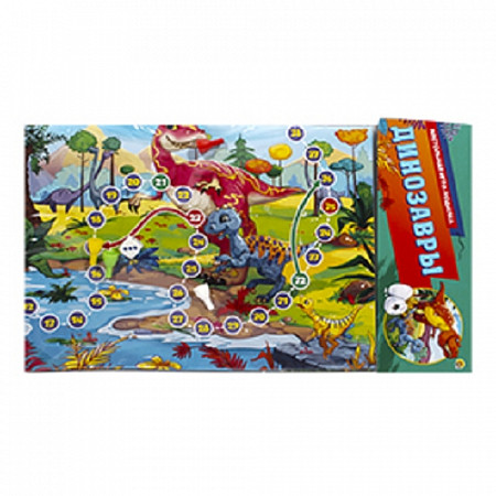 На картинке изображен Игра настольная Рыжий Кот Динозавры ИН-7101 Игра настольная Рыжий Кот Динозавры ИН-7101