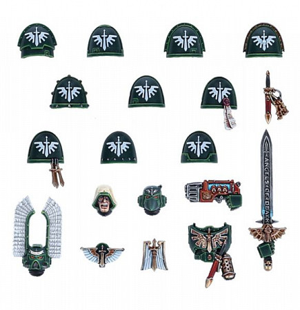 На картинке изображен Фигурки Games Workshop Warhammer: Dark Angels Upgrades 44-80 Фигурки Games Workshop Warhammer: Dark Angels Upgrades 44-80