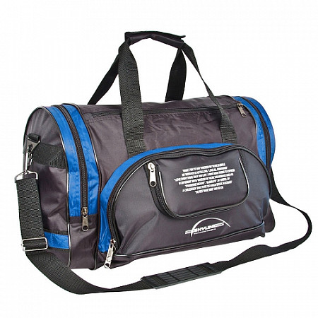 На картинке изображен Спортивная сумка Polar П02с black/blue Спортивная сумка Polar П02с black/blue