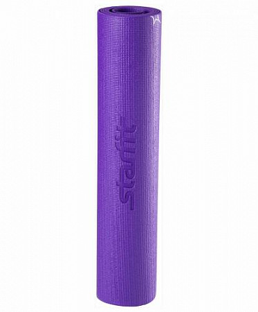 Гимнастический коврик для йоги, фитнеса с рисунком Starfit FM-102 PVC purple (173x61x0,3)