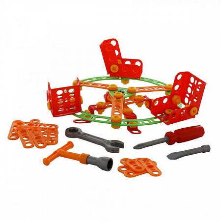 Конструктор Полесье Изобретатель Карусель №1 101 элемент в пакете 55118