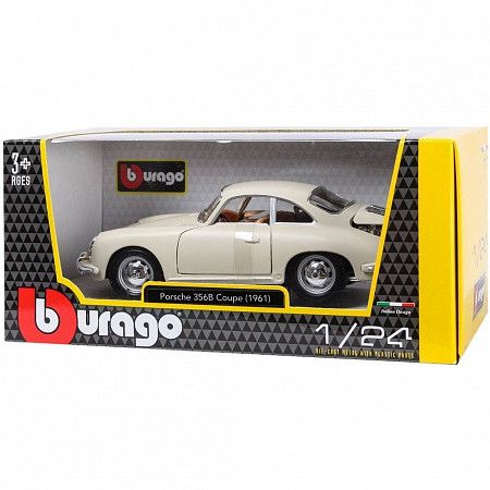 Машинка Bburago 1:24 Porsche 356B Coupe (18-22079) cream