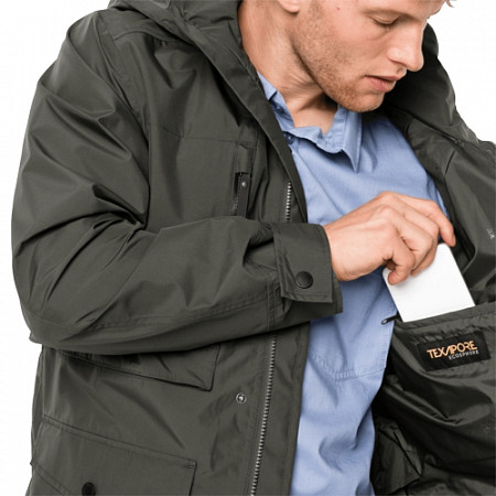 Куртка мужская Jack Wolfskin Bridgeport Jacket dark moss