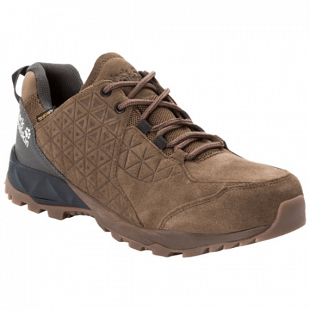 На картинке изображен Полуботинки мужские Jack Wolfskin Cascade Hike Lt Texapore Low M dark wood / phantom Полуботинки мужские Jack Wolfskin Cascade Hike Lt Texapore Low M dark wood / phantom