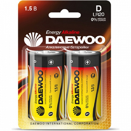 Батарейка Daewoo D LR20 1,5V alkaline BL-2 штуки 4690601030429