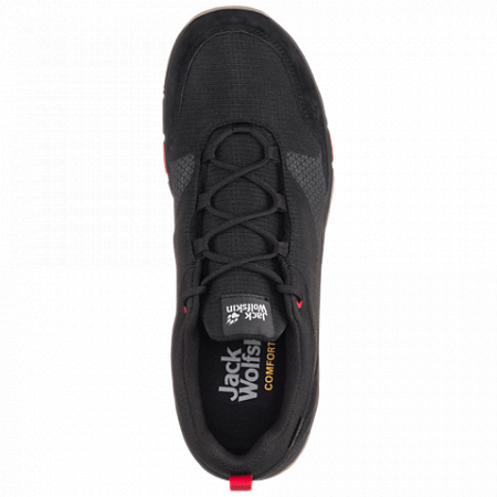 Полуботинки мужские Jack Wolfskin Activate Xt Texapore Low M black / red
