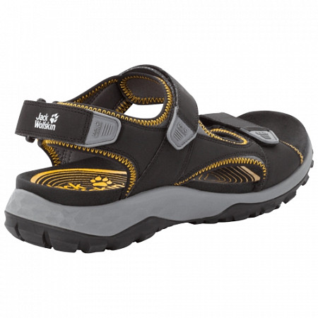 Сандалии мужские Jack Wolfskin Rocky Path Sandal M black / burly yellow XT