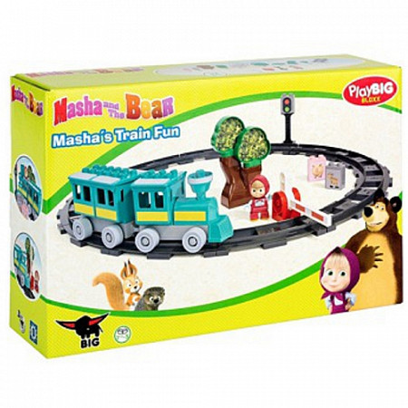 Конструктор Big Маша и Медведь, Железная дорога, 32 дет 800057095